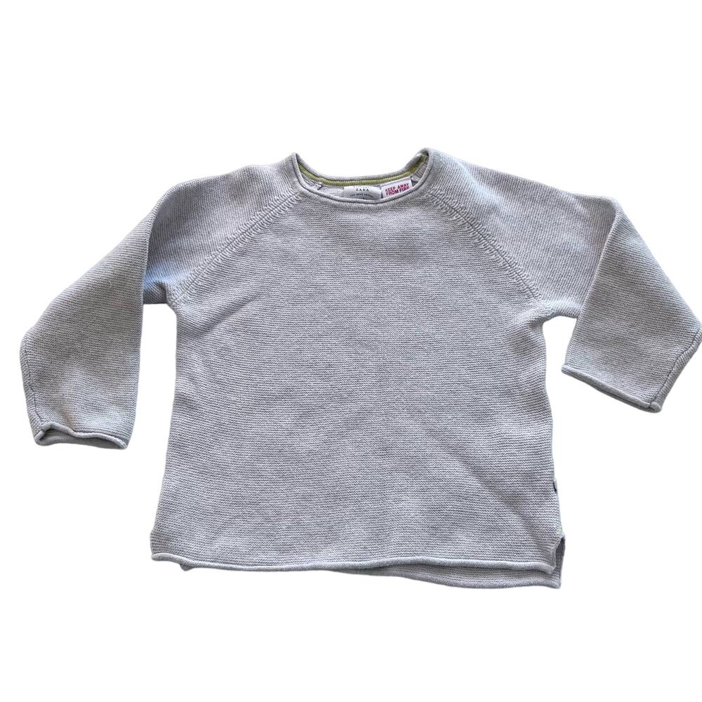 Zara boys neutral ecru sweater 12-18 months
